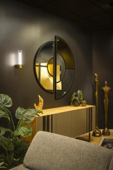 Preview: LYGANT single, Wandaufbauleuchte, 3000 K, 8 W, messing