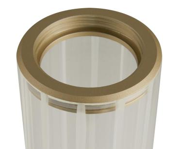 Preview: LYGANT double, Wandaufbauleuchte, 3000 K, 11 W, messing