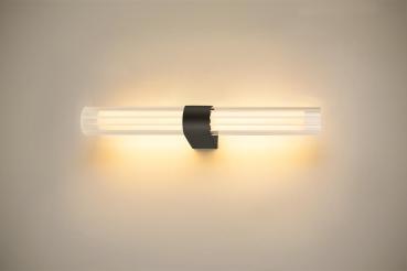 LYGANT double, Wandaufbauleuchte, 3000 K, 11 W, schwarz