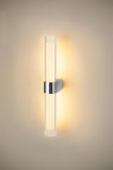 LYGANT double, Wandaufbauleuchte, 3000 K, 11 W, chrom