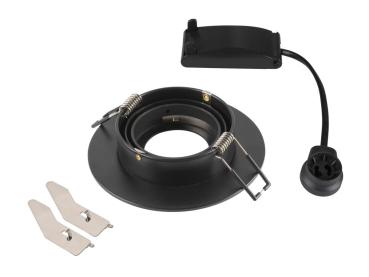 Preview: NEW TRIA® 75 XL, Deckeneinbauleuchte, rund, max. 10 W, GU10, schwarz