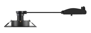 Preview: NEW TRIA® 75 XL, Deckeneinbauleuchte, quadratisch, max. 10 W, GU10, schwarz