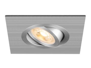 NEW TRIA® 75 XL, Deckeneinbauleuchte, quadratisch, max. 10 W, GU10, aluminium