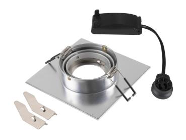 Preview: NEW TRIA® 75 XL, Deckeneinbauleuchte, quadratisch, max. 10 W, GU10, aluminium