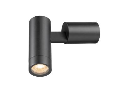 Preview: S-TUBE, Wandaufbauleuchte, rund, 1x max. 10 W GU10, schwarz