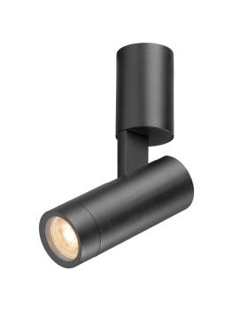 S-TUBE, Wandaufbauleuchte, rund, 1x max. 10 W GU10, schwarz