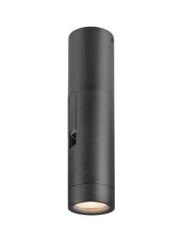 S-TUBE, Wandaufbauleuchte, rund, 1x max. 10 W GU10, schwarz