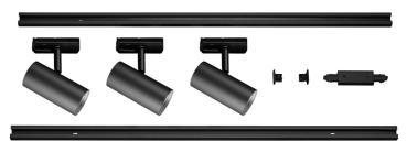 NOBLO® SPOT, Schienensystem Set, rund, 2700 K, 19 W, Phasenabschnitt, 32°, schwarz