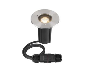 DASAR® S, Bodeneinbauleuchte, rund, 4 W, 3000 K, 24°, IP67, zylindrisch, anthrazit