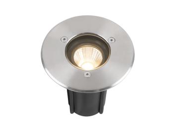 Preview: DASAR® S, Bodeneinbauleuchte, rund, 4 W, 3000 K, 24°, IP67, zylindrisch, anthrazit