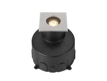 DASAR® S, Bodeneinbauleuchte, eckig, 4 W, 3000 K, 24°, IP67, zylindrisch, anthrazit