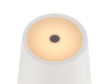 VINOLINA TWO, Tischleuchte, Akku, IP65, 2200/2700/3000 K, TOUCH, weiß