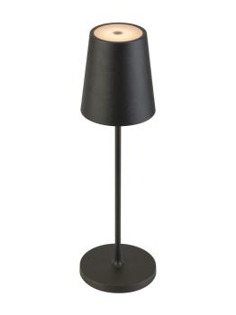 VINOLINA TWO, Tischleuchte, Akku, IP65, 2200/2700/3000 K, TOUCH, schwarz