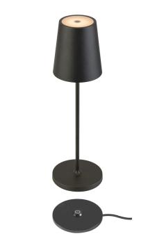 Preview: VINOLINA TWO, Tischleuchte, Akku, IP65, 2200/2700/3000 K, TOUCH, schwarz
