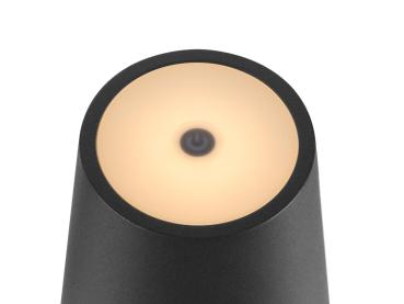 VINOLINA TWO, Tischleuchte, Akku, IP65, 2200/2700/3000 K, TOUCH, schwarz