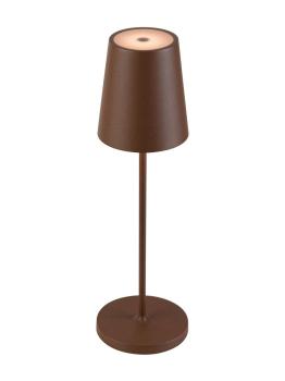 VINOLINA TWO, Tischleuchte, Akku, IP65, 2200/2700/3000 K, TOUCH, rost