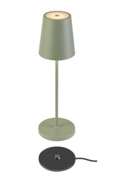 Preview: VINOLINA TWO, Tischleuchte, Akku, IP65, 2200/2700/3000 K, TOUCH, grün