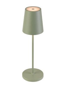 VINOLINA TWO, Tischleuchte, Akku, IP65, 2200/2700/3000 K, TOUCH, grün