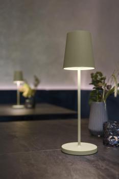 VINOLINA TWO, Tischleuchte, Akku, IP65, 2200/2700/3000 K, TOUCH, grün