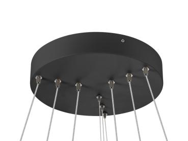 ONE FLAT, Pendelleuchte, triple, 300 cm, 2700/3000 K, DALI 2, Touch, schwarz