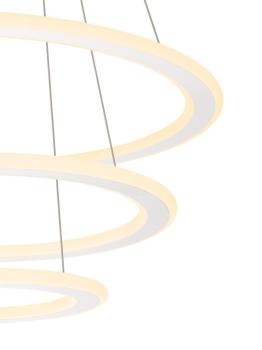 Preview: ONE FLAT, Pendelleuchte, triple, 300 cm, 2700/3000 K, DALI 2, Touch, weiß