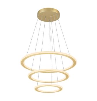 ONE FLAT, Pendelleuchte, triple, 300 cm, 2700/3000 K, DALI 2, Touch, messing