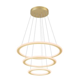 Preview: ONE FLAT, Pendelleuchte, triple, 300 cm, 2700/3000 K, DALI 2, Touch, messing