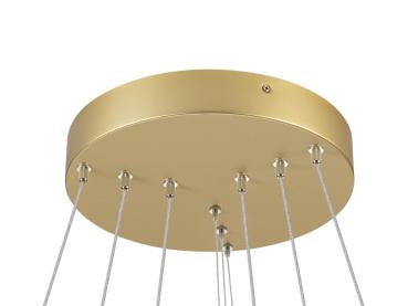 ONE FLAT, Pendelleuchte, triple, 300 cm, 2700/3000 K, DALI 2, Touch, messing