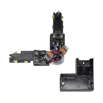 Preview: S-TRACK L-Verbinder, verstellbar, mit Einspeisemöglichkeit, DALI, PHASE, schwarz