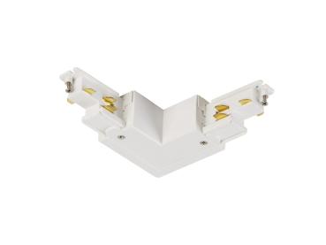 S-TRACK L-Verbinder, verstellbar, mit Einspeisemöglichkeit, DALI, PHASE, weiß