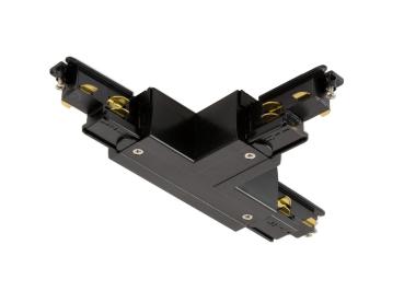 S-TRACK T-Verbinder, verstellbar, links, mit Einspeisemöglichkeit, DALI, PHASE, schwarz