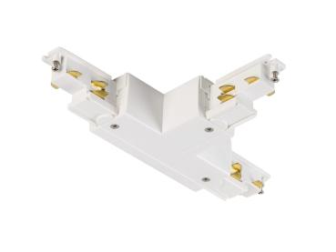 S-TRACK T-Verbinder, verstellbar, links, mit Einspeisemöglichkeit, DALI, PHASE, weiß