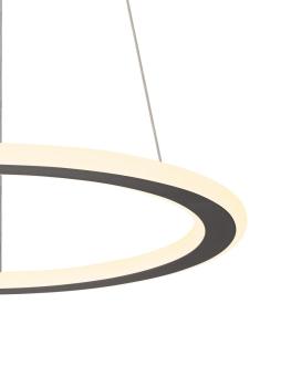 Preview: ONE FLAT PD, single, Pendelleuchte, Pendellänge 180 cm, 2700/3000 K, PHASE, schwarz