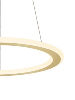 Preview: ONE FLAT PD, single, Pendelleuchte, Pendellänge 180 cm, 2700/3000 K, PHASE, messing