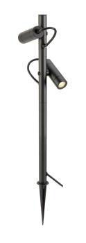 Preview: HELIA SLIM Pole, double, LED Outdoor Stehleuchte, schwarz IP65 3000 K