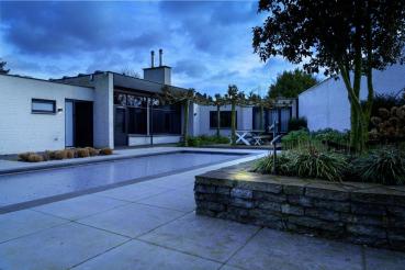 HELIA SLIM Pole, double, LED Outdoor Stehleuchte, schwarz IP65 3000 K