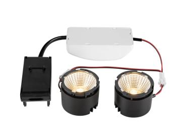 NEW TRIA® 155, DOUBLE LED-Modul, 2700 K, 38°, PHASE, schwarz