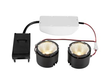 NEW TRIA® 155, DOUBLE LED-Modul, 3000 K, 38°, PHASE, schwarz