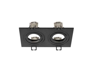 NEW TRIA® 155, Deckeneinbauring, L: 17 B: 9 H: 4 cm, zweiflammig, IP 20, schwarz