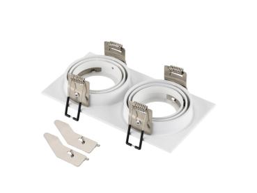 Preview: NEW TRIA® 155, Deckeneinbauring, L: 17 B: 9 H: 4 cm, zweiflammig, IP 20, weiß