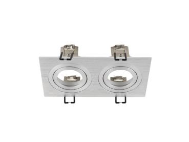 NEW TRIA® 155, Deckeneinbauring, L: 17 B: 9 H: 4 cm, zweiflammig, IP 20, aluminium