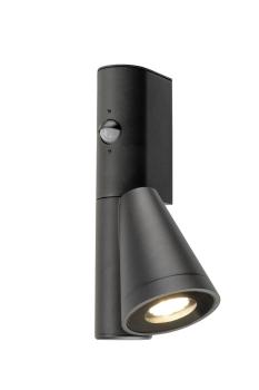 Preview: T-TUBE, Wandaufbauleuchte, GU10, single, Sensor, IP44, max. 10 W, schwarz