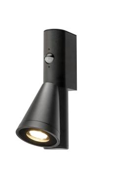 Preview: T-TUBE, Wandaufbauleuchte, GU10, single, Sensor, IP44, max. 10 W, schwarz