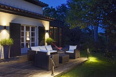 Preview: T-TUBE 70 POLE, Outdoor Stehleuchte, GU10, double, Sensor, IP44, max. 10 W, schwarz