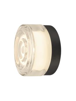 CYFT WAVE, Wand- und Deckenaufbauleuchte, 2700/3000/4000 K, 6,5 W, PHASE, schwarz / klar