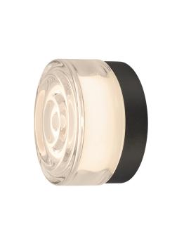 CYFT WAVE, Wand- und Deckenaufbauleuchte, 2700/3000/4000 K, 6,5 W, PHASE, schwarz / klar