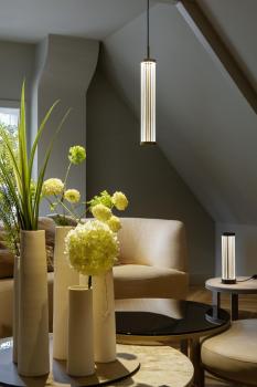 QUIMERA, Pendelleuchte, Pendellänge 150 cm, 2700/3000 K, PHASE, gebürstet messing