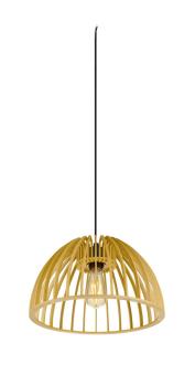 WUD, Pendelleuchte, E27, half round, offenes Kabelende, 1 x max. 60 W, schwarz