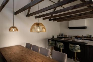 WUD, Pendelleuchte, E27, half round, offenes Kabelende, 1 x max. 60 W, schwarz