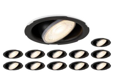 Set bestehend aus 12 x UNIVERSAL DOWNLIGHT PHASE IP20 38°, starr/schwenkbar, ohne Abdeckung